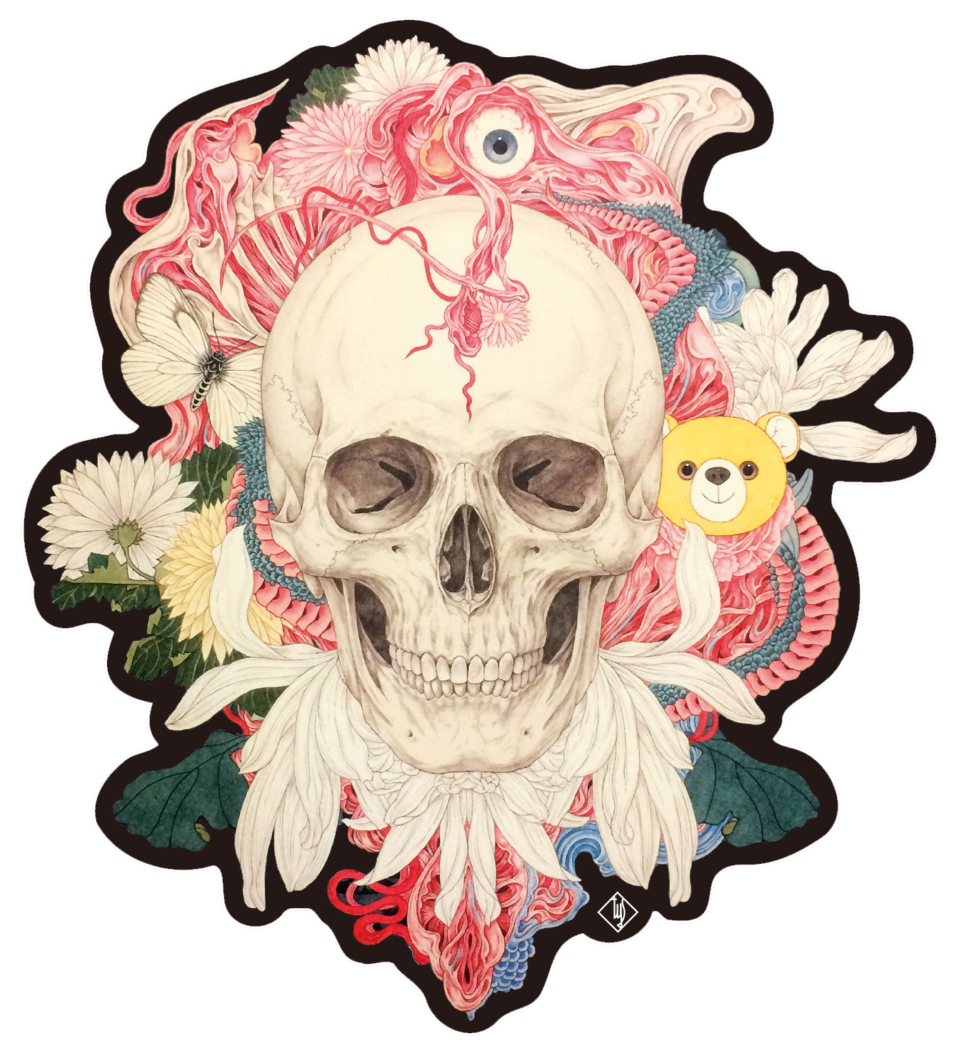 [Takato YAMAMOTO] 襤褸オリジナルステッカー スカル