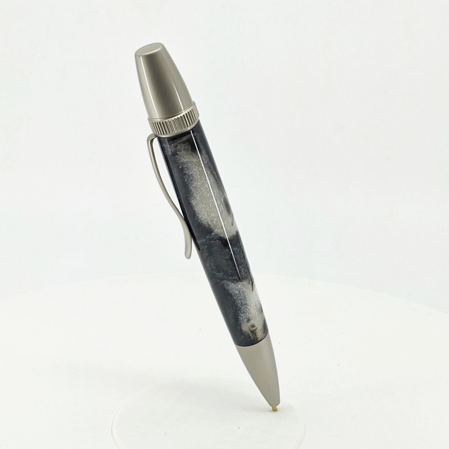 [Shirohebi-Yakuri] 薬理凶室 しろへび先生 襤褸限定ver.ボールペン 黒×白 シルバー(No.1)